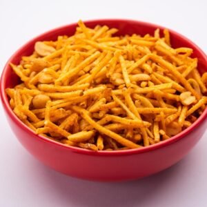 Home Red spicy potato salli chivda